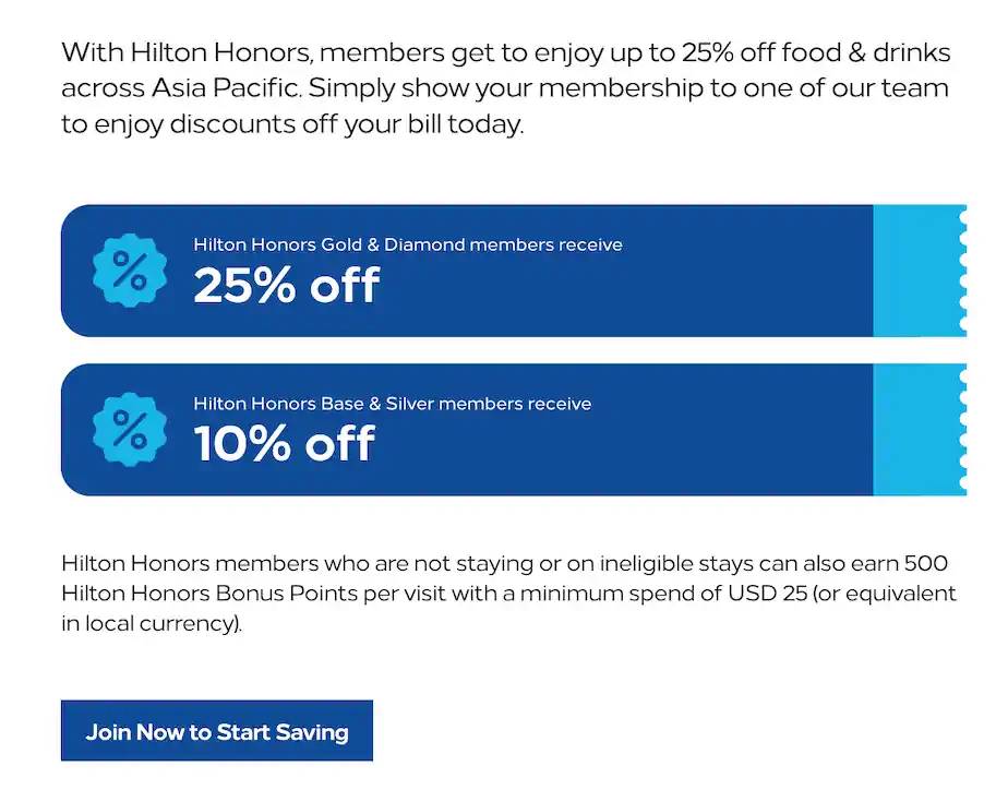 힐튼, F&B 25% 할인 프로모션: 여의도 콘래드 매장 2곳 참여